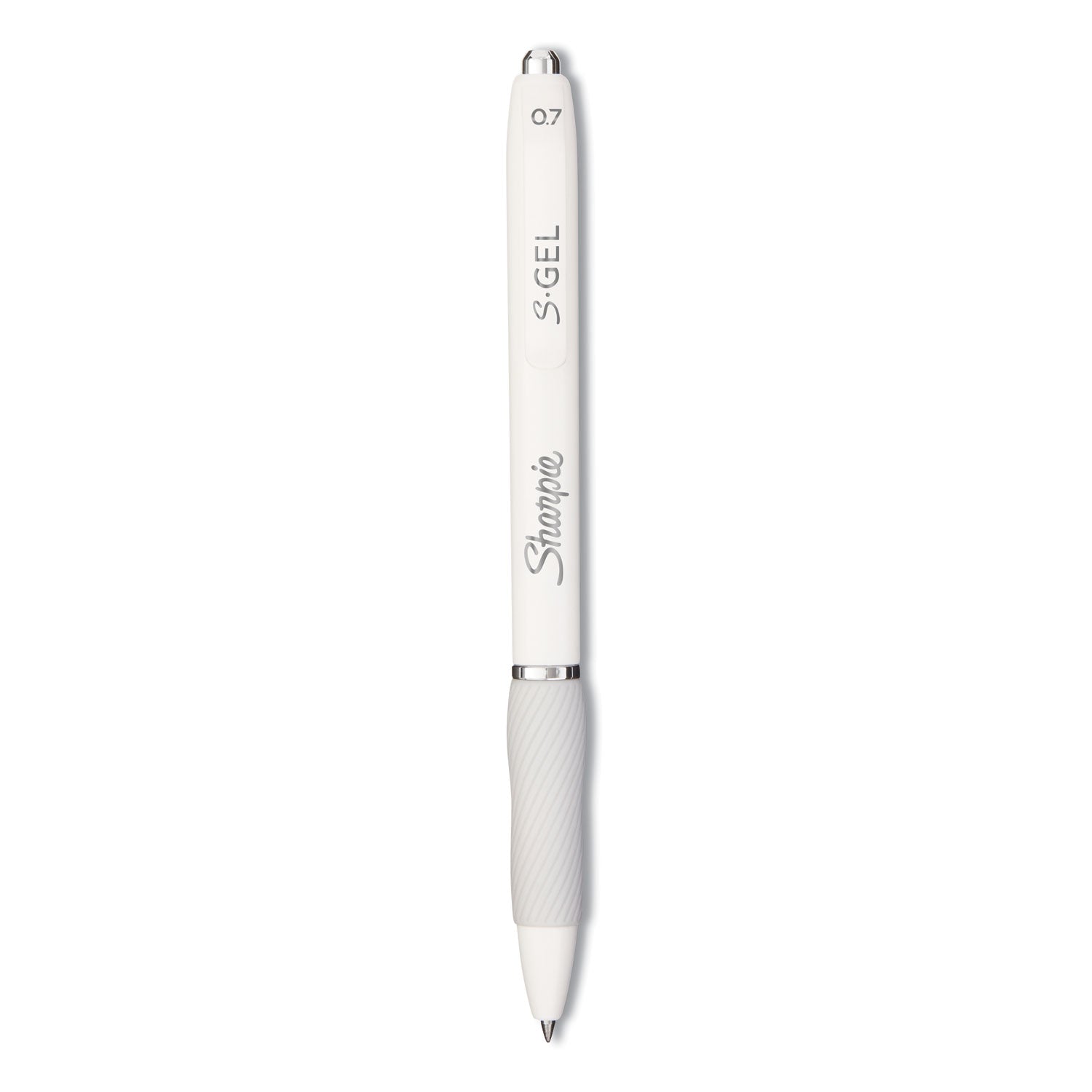 Sharpie S-Gel Pen - 0.7 mm Medium Pen Point - Black Ink - Gel-based - White Barrel - 1 Dozen