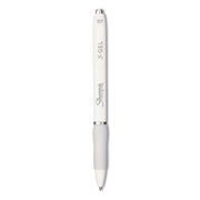 Sharpie S-Gel Pen - 0.7 mm Medium Pen Point - Black Ink - Gel-based - White Barrel - 1 Dozen