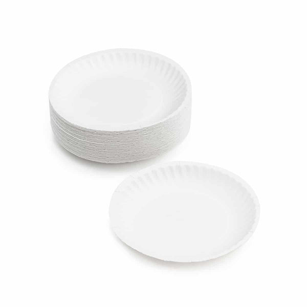 Plates - 100 count, 9"  round white