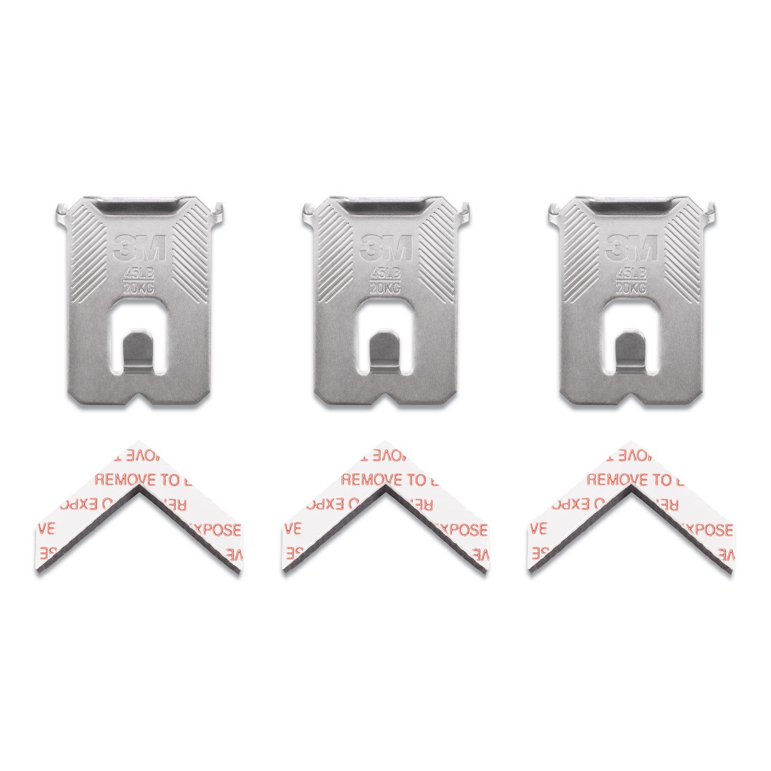 3M CLAW Drywall Picture Hanger - 45 lb (20.41 kg) Capacity - for Pictures, Project, Mirror, Frame, Art, Home, Decoration - Steel - Gray - 3 / Pack