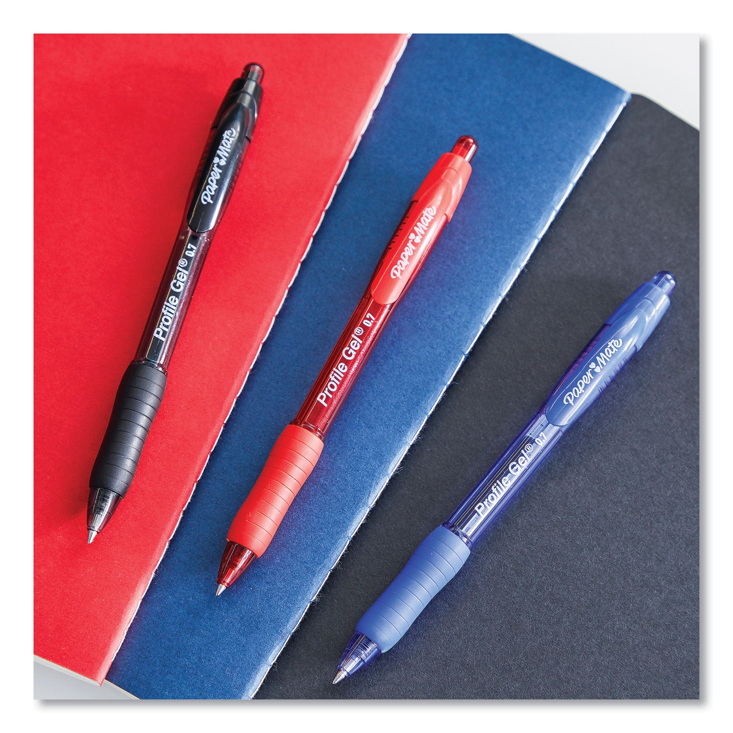 Paper Mate Profile Gel 0.7mm Retractable Pen - 0.7 mm Pen Point - Retractable - Blue Ink - Gel-based - 1 Box