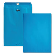 Quality Park 9 x 12 Clasp Envelopes with Deeply Gummed Flaps - Clasp - #90 - 9" Width x 12" Length - 28 lb - Clasp - Blue - Wove - 10 / Pack