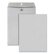 Quality Park 9 x 12 Clasp Envelopes with Deeply Gummed Flaps - Clasp - #90 - 9" Width x 12" Length - 28 lb - Gummed - Gray - Kraft - 100 / Box