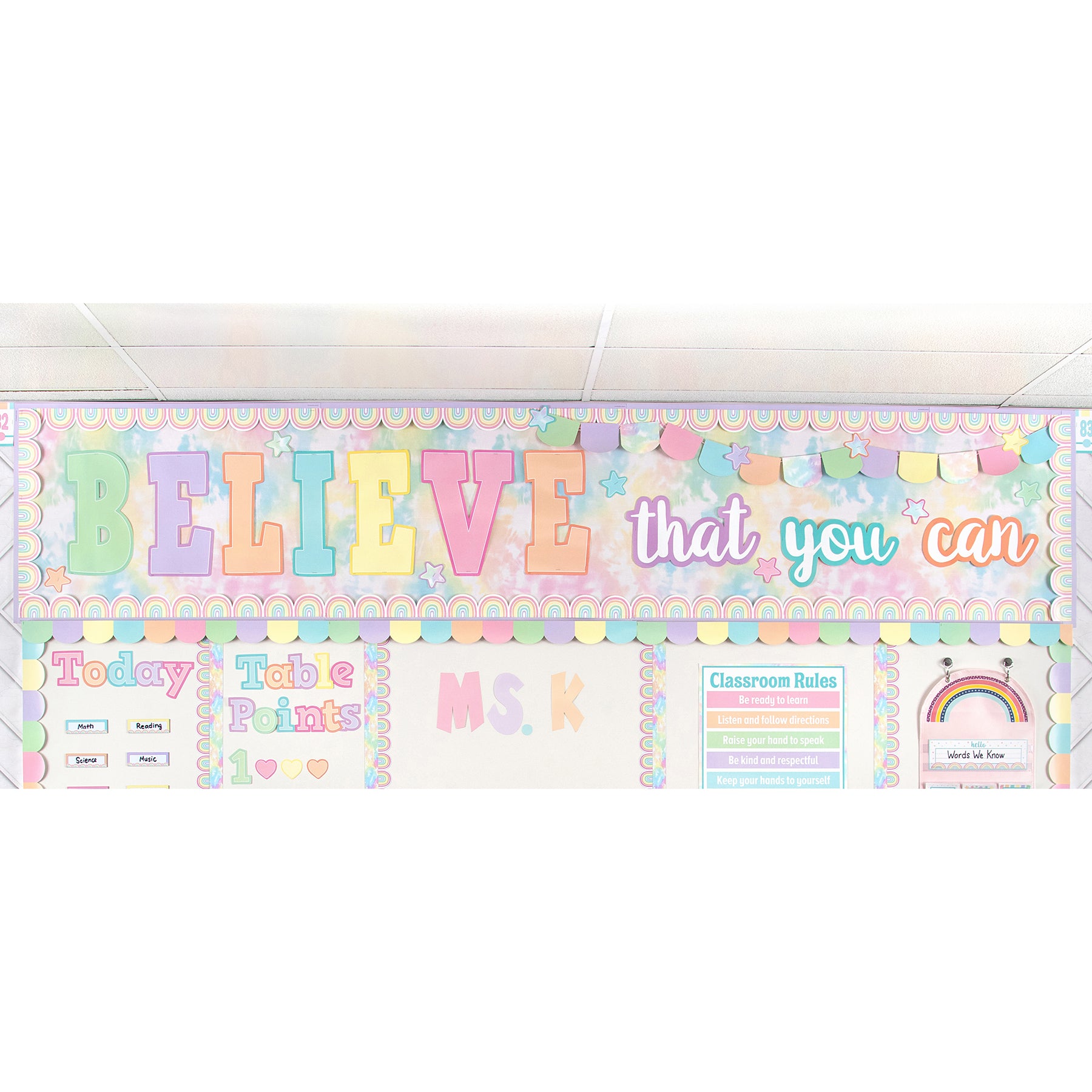 Pastel Pop Rainbow Labels Magnetic Accents, Pack of 20
