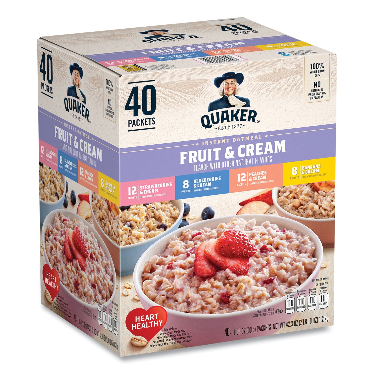Low Calorie, Preservative-free, Low Fat, No Artificial Flavor - Assorted - 1.05 oz - 40 / Carton