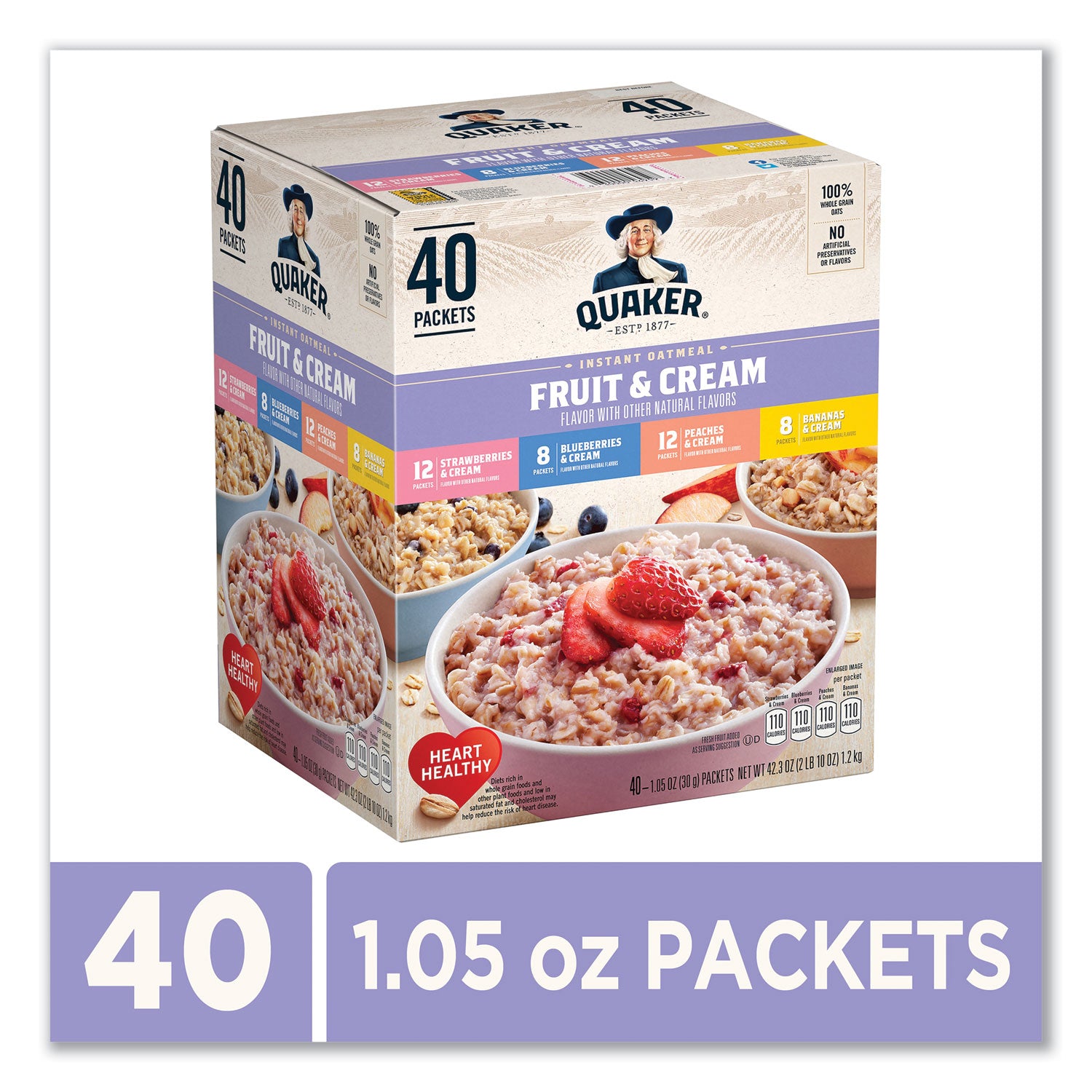Low Calorie, Preservative-free, Low Fat, No Artificial Flavor - Assorted - 1.05 oz - 40 / Carton