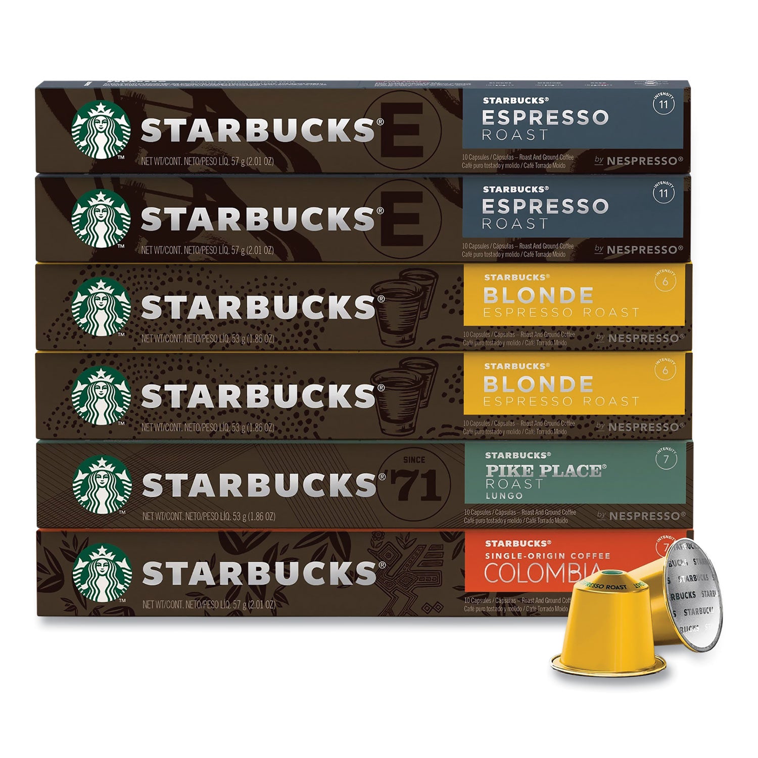 60 Pod - Pod - Caffe Verona, Pike Place Roast, Colombia, Blonde Espresso Roast - 6 / Carton