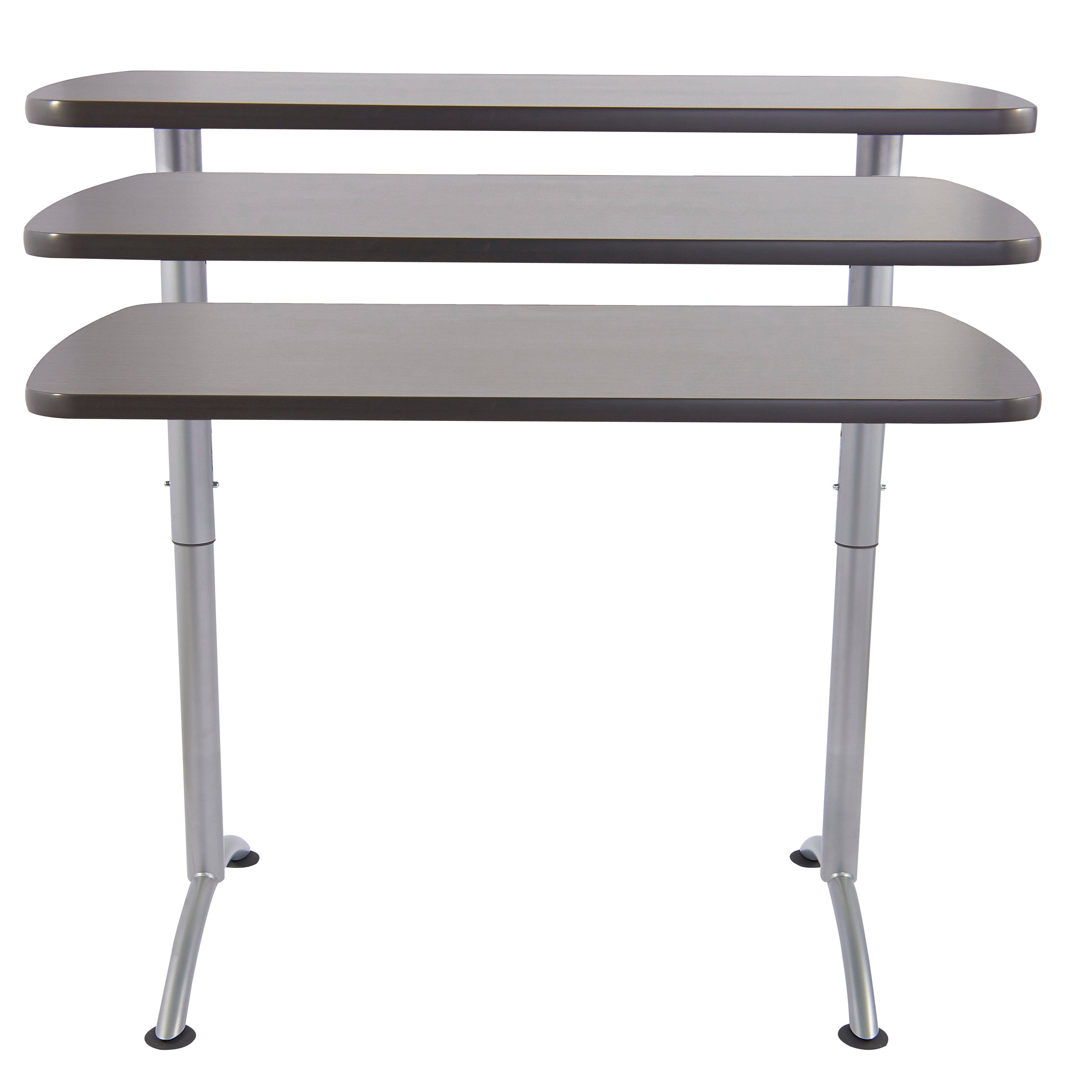 ARC™ Height Adjustable Table, Graphite /Silver Leg - 30" x 60"