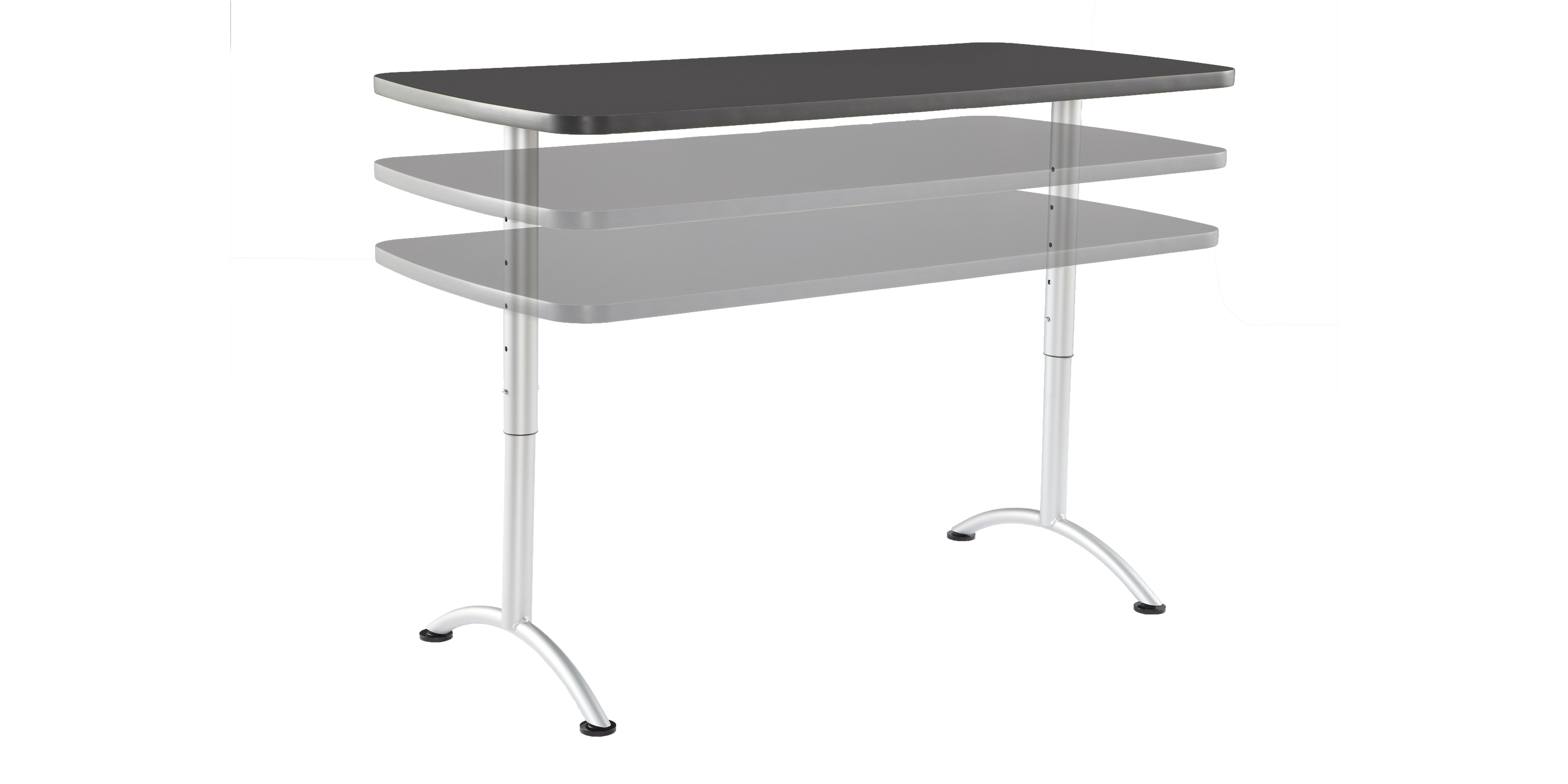 ARC™ Height Adjustable Table, Graphite /Silver Leg - 30" x 60"