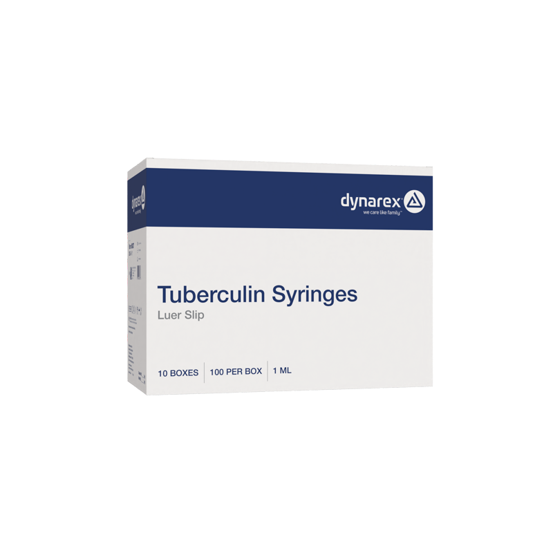 Tuberculin Non-Safety Syringe - Luer Slip, 25G, 5/8" Needle, 1 cc - 100 per box / 10 boxes per case