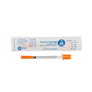 Insulin Syringe - Non-Toxic - Individual Wrapped, 27G, 1/2" Needle, 0.5 cc - 100 per box / 5 boxes per case