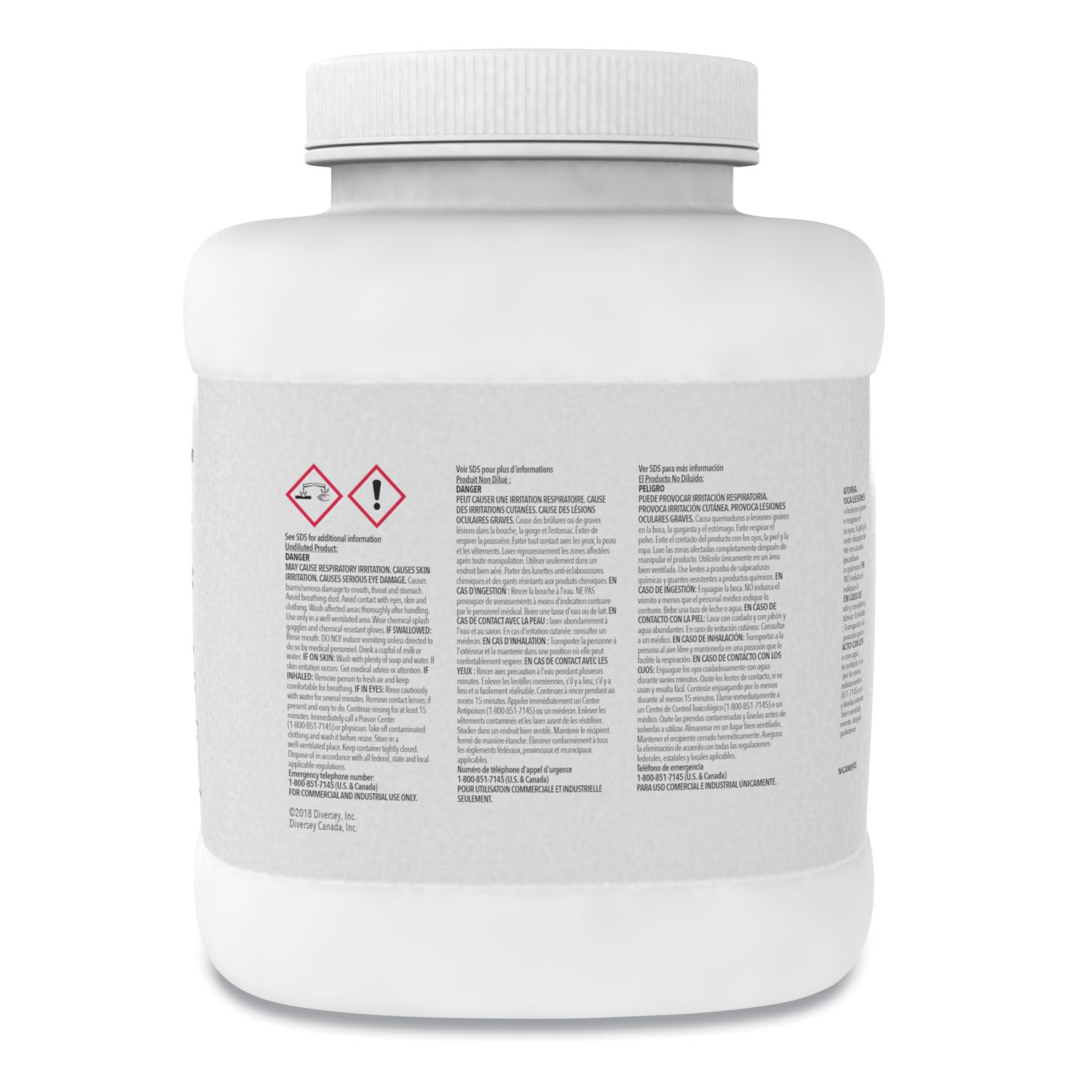 Beer Clean Glass Cleaner, Concentrate Powder, 64 oz (4 lb), White, 2/Carton, Residue-Free, Kosher, Odorless, Easy to Use, 9.45 pH