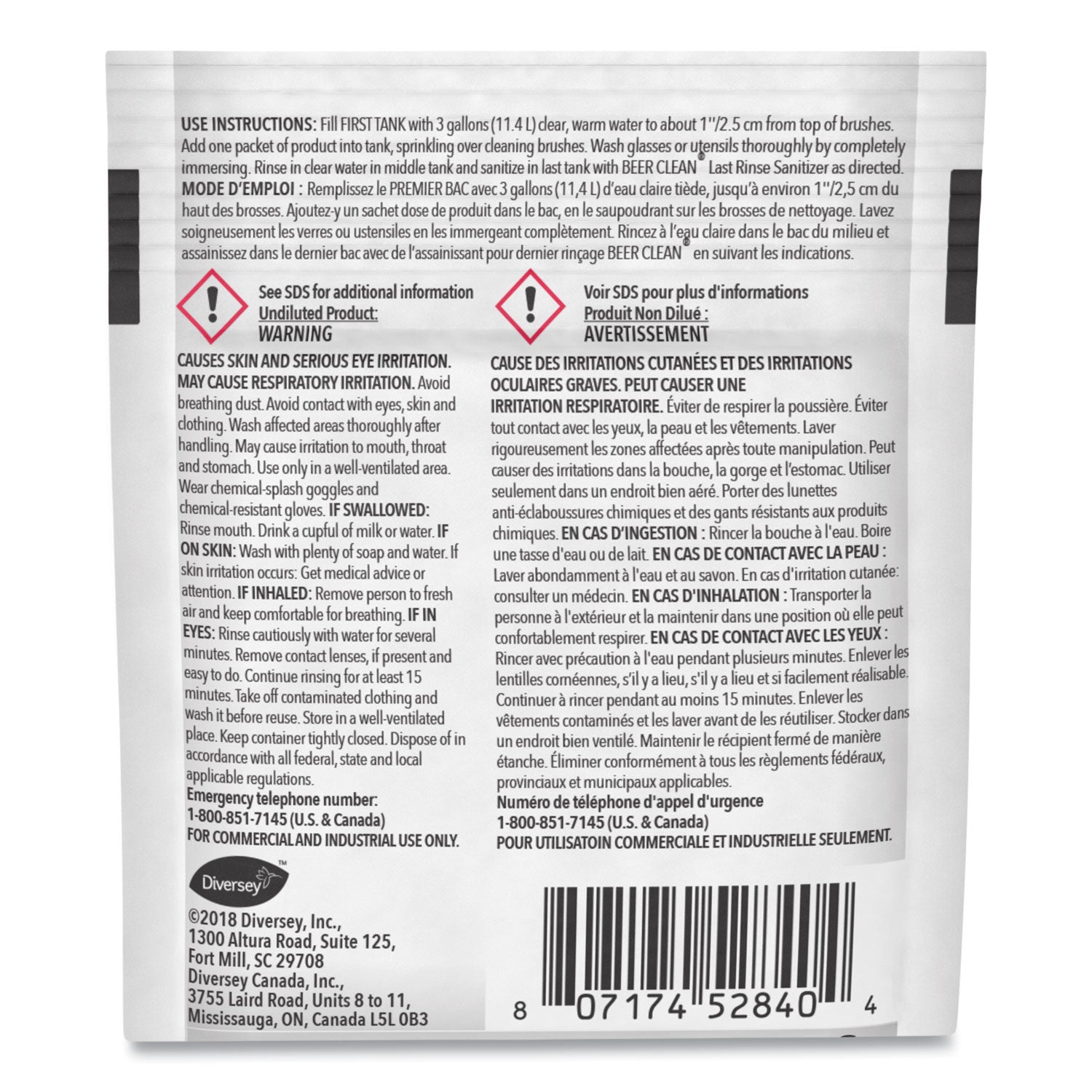 For Glassware - Concentrate - Powder - 0.50 oz (0.03 lb) - Odorless - White - 100 / Carton