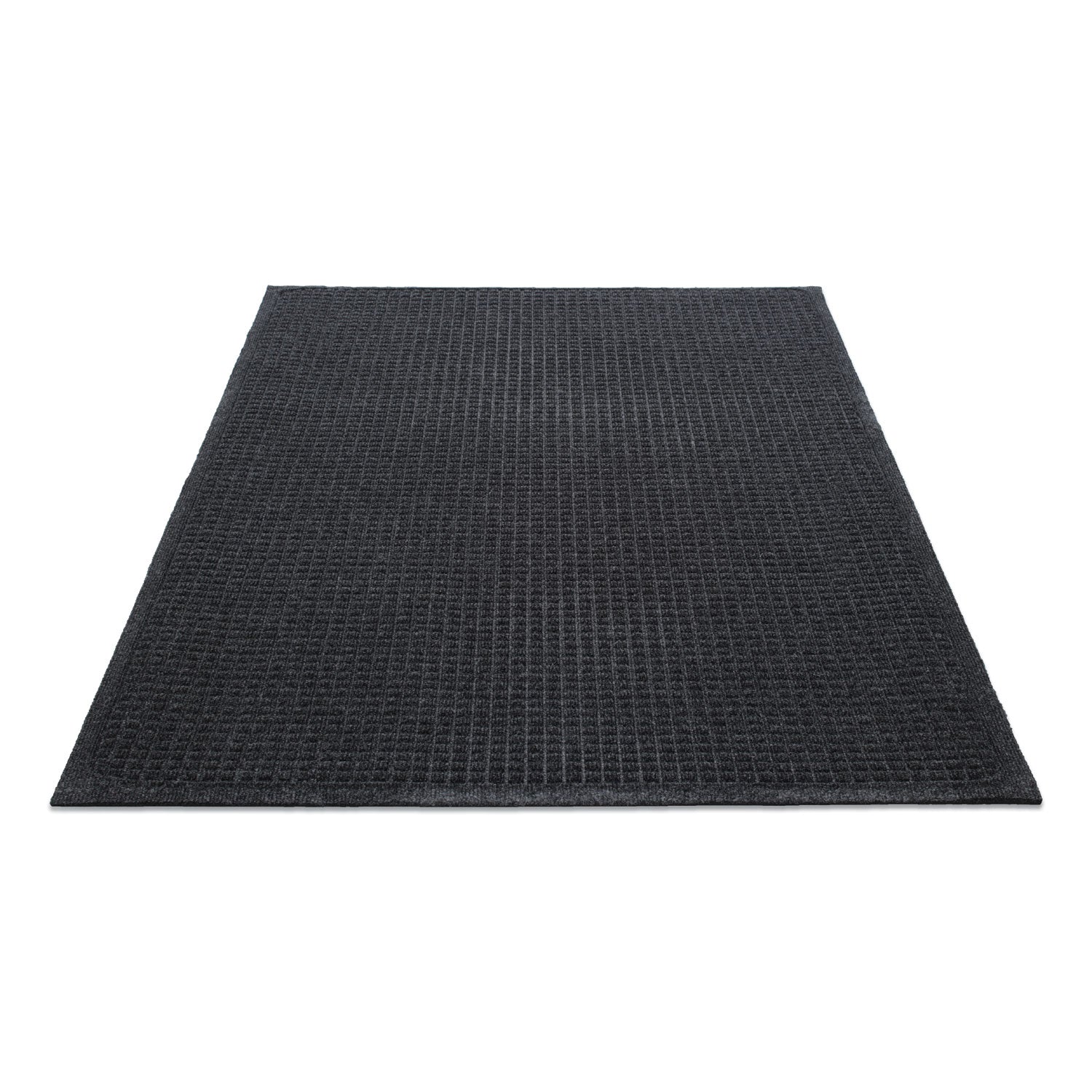 Indoor, Outdoor, Floor, Hard Floor, Carpeted Floor, Entryway, Hallway, Lobby - 60" Length x 36" Width - Rectangular - Polyethylene Terephthalate (PET), Fabric - Charcoal - 1 Each
