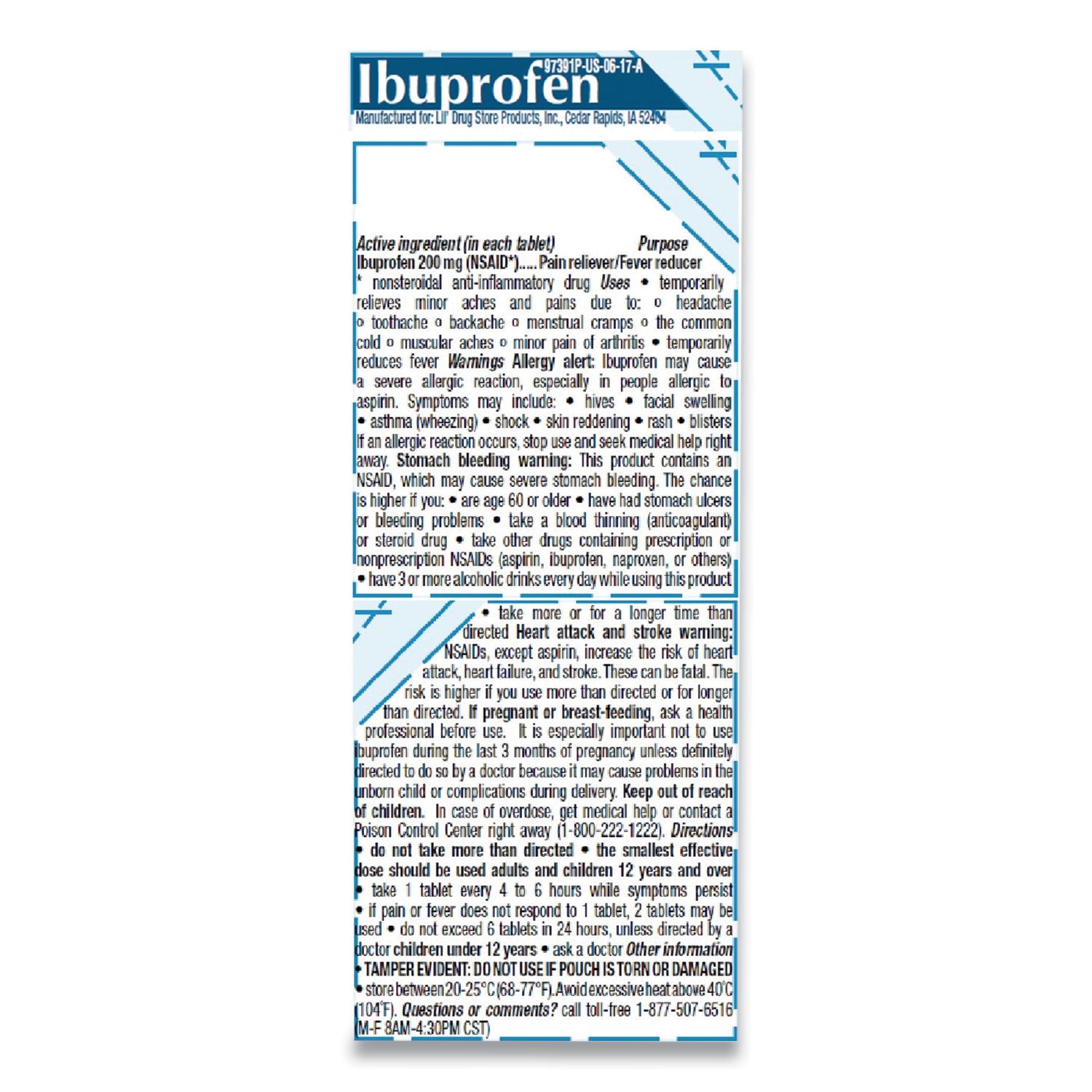 For Fever, Pain, Headache, Arthritis, Muscular Pain, Backache, Menstrual Cramp, Common Cold - 2/Packet - 50 / Box