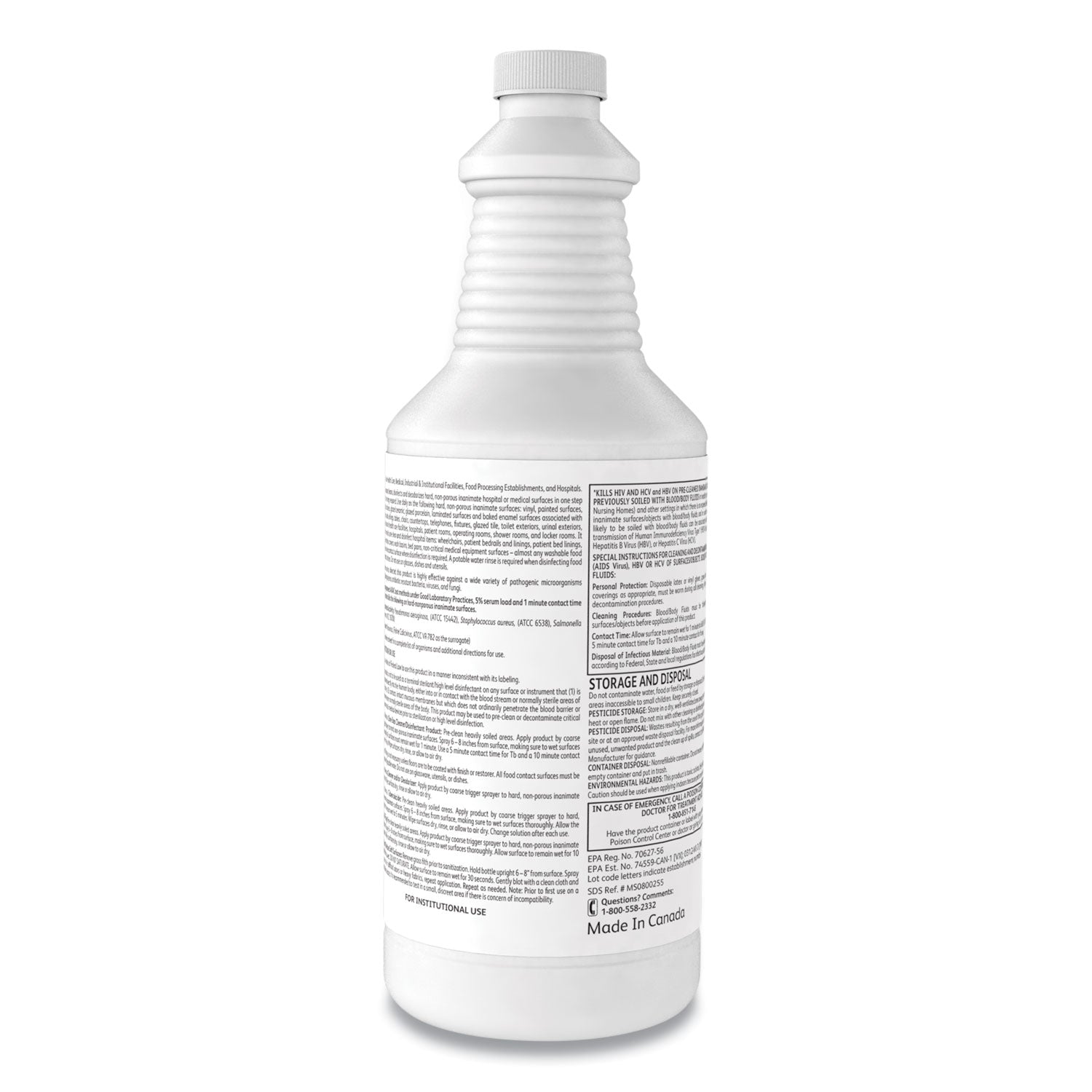 Diversey Oxivir Ready-to-use Surface Cleaner - For Hospital, Ceramic, Enamel, Fiberglass, Glass, Grout, Laminate, Metal, Plastic, Vinyl - Liquid - 32 fl oz (1 quart) - VOC-free, APE-free, Odorless, Unscented Bottle - 1 Each