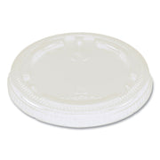 PLA Lids for Fiber Cups, 3.1" Diameter x 0.4" h, Clear, Plastic, 1,000/Carton