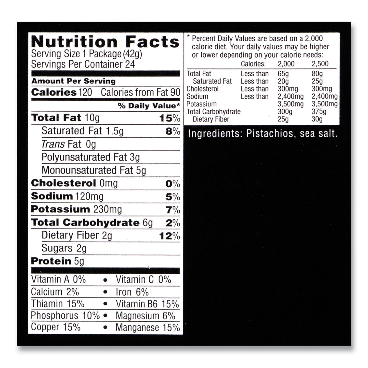Roasted & Salted - 24/Bag - 1 Carton