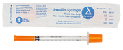 Insulin Syringe - Non-Toxic - Individual Wrapped, 30G, 1/2" Needle, 1 cc - 100 per box / 5 boxes per case