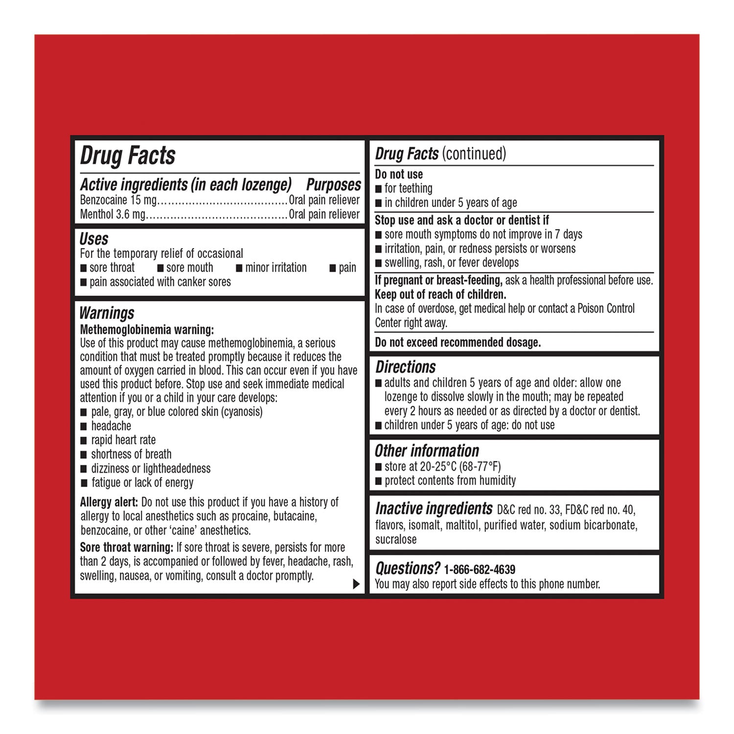 Extra Strength Sore Throat Lozenge, Cherry, 16/Box, 24 Boxes/Carton