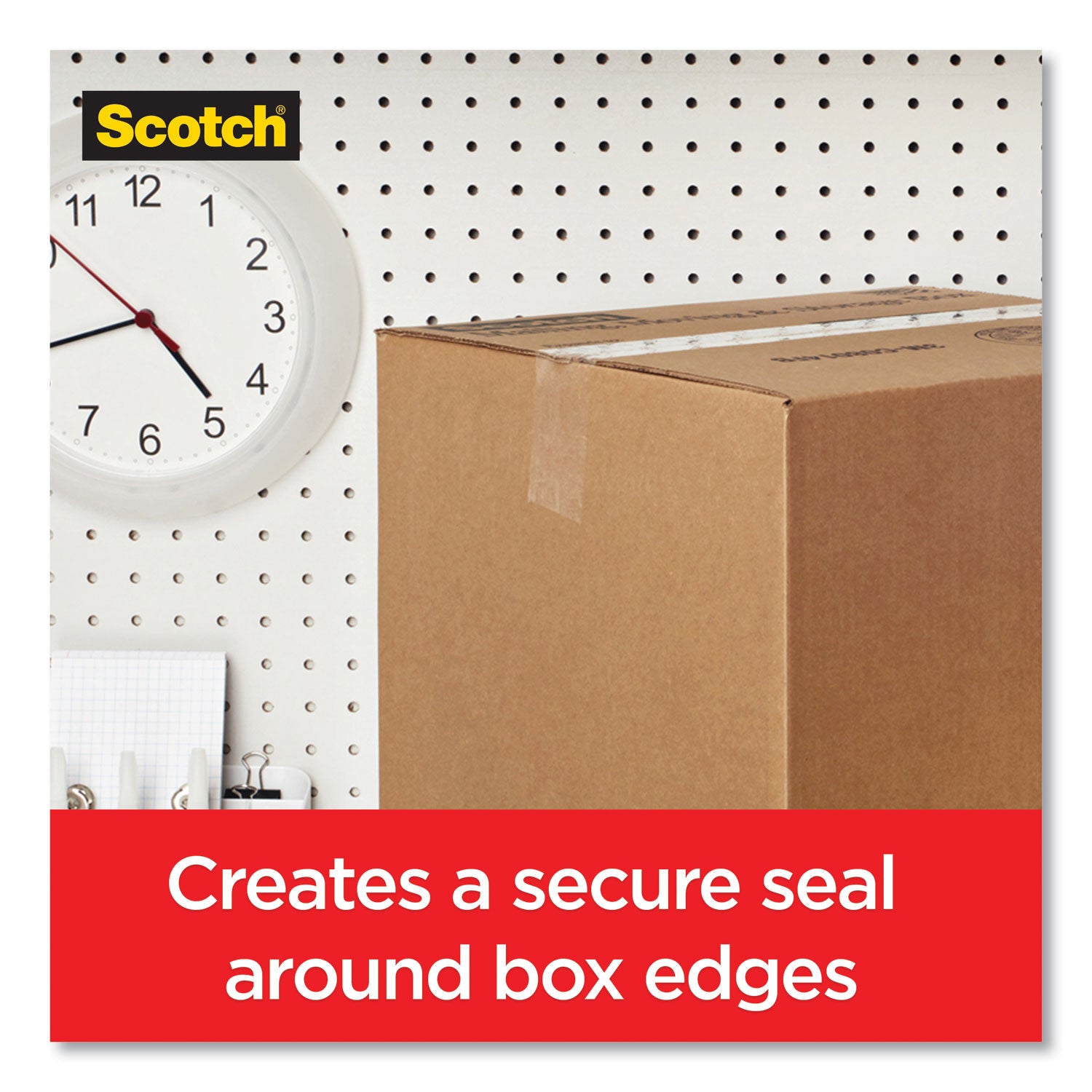 Scotch Box Lock Packaging Tape Refill - 55 yd Length x 1.88" Width - Clear - 6 / Pack
