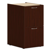 HON Mod HLPLPSFF Pedestal, 2 Drawers, Traditional Mahogany Finish, 28" H x 15" W x 20" D, 1 Each