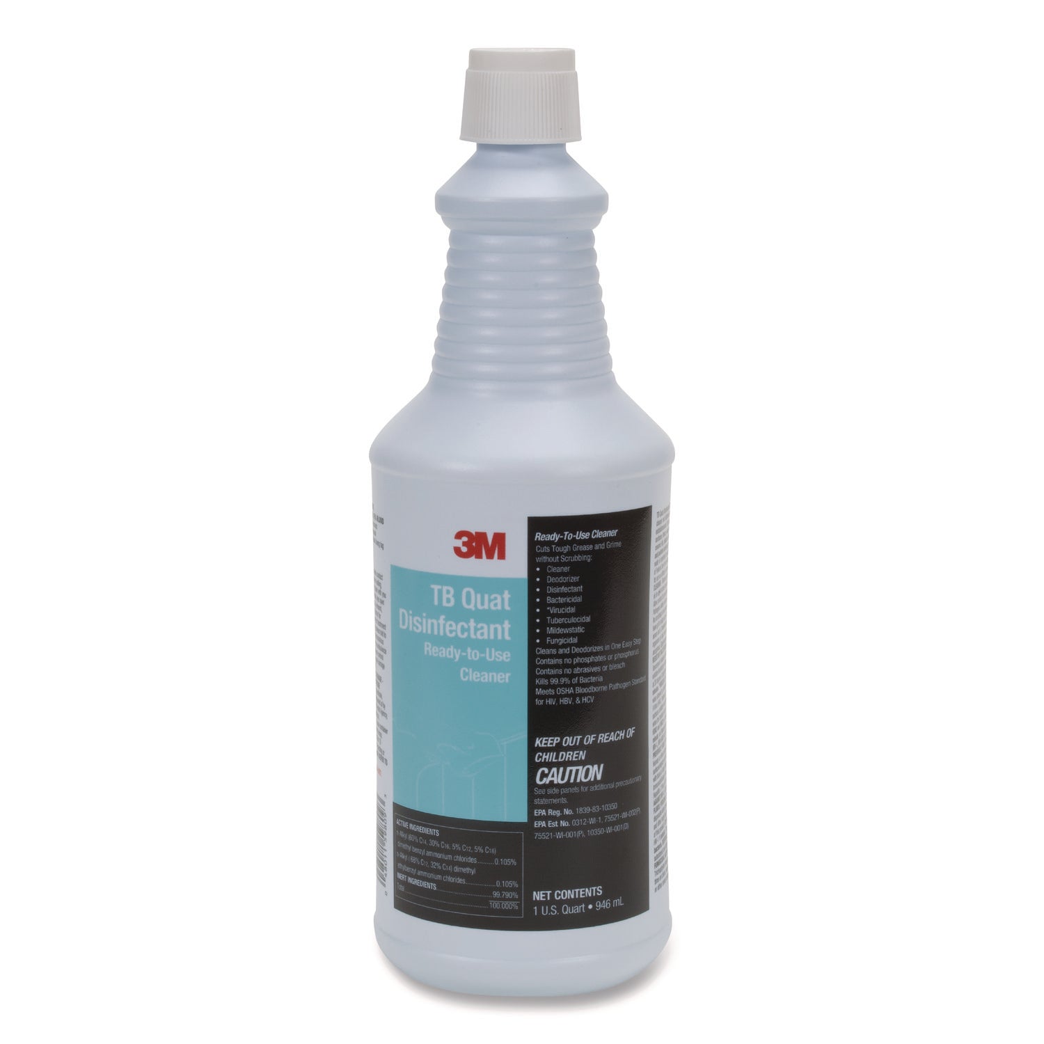 Ready-To-Use - 32 fl oz (1 quart) - Disinfectant, Deodorize, Non-abrasive, Virucidal, Mildewstatic, Fungicide - Clear Spray Bottle - 1 Carton