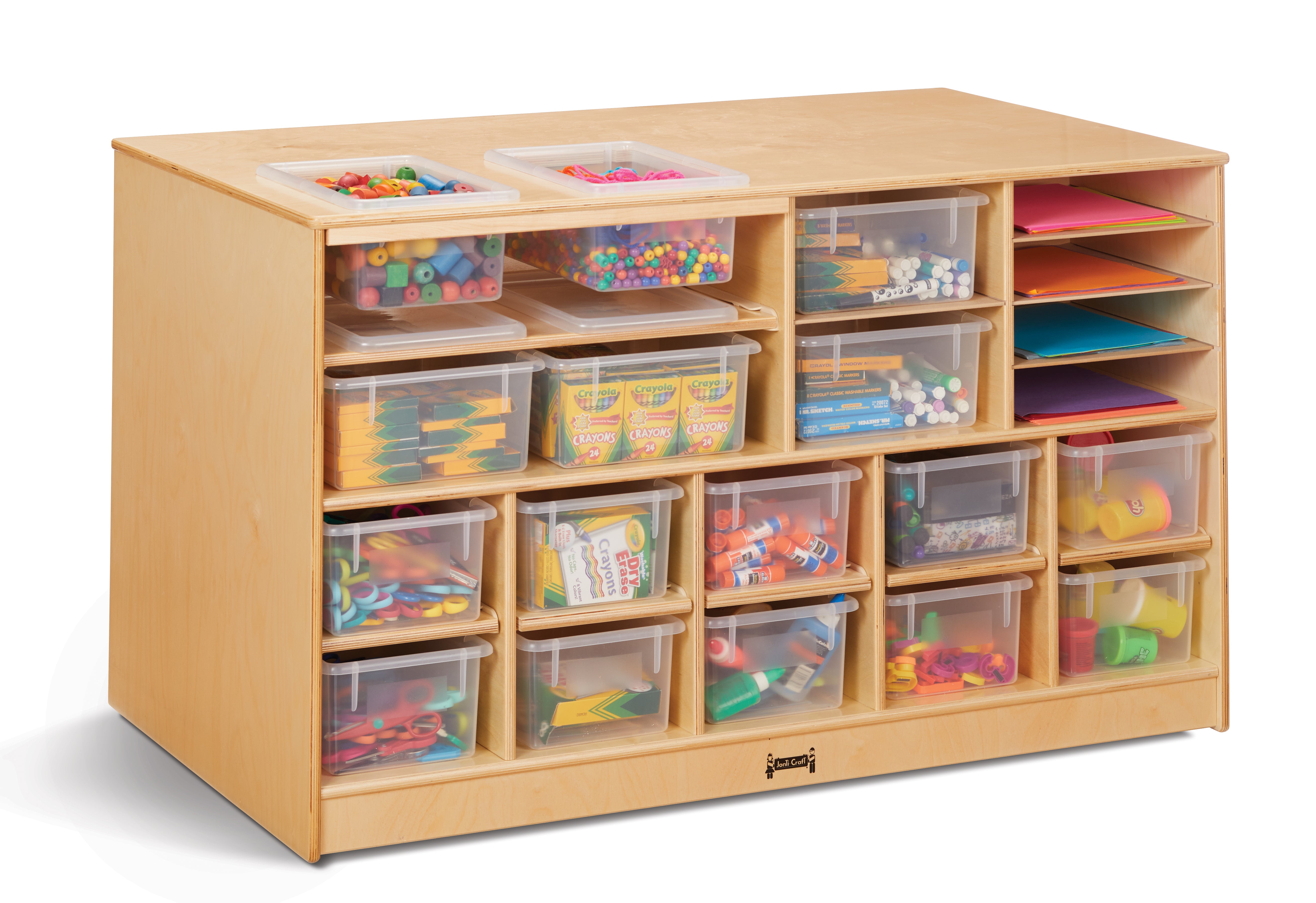 Jonti-Craft® Mobile Twin Storage Island - without Trays