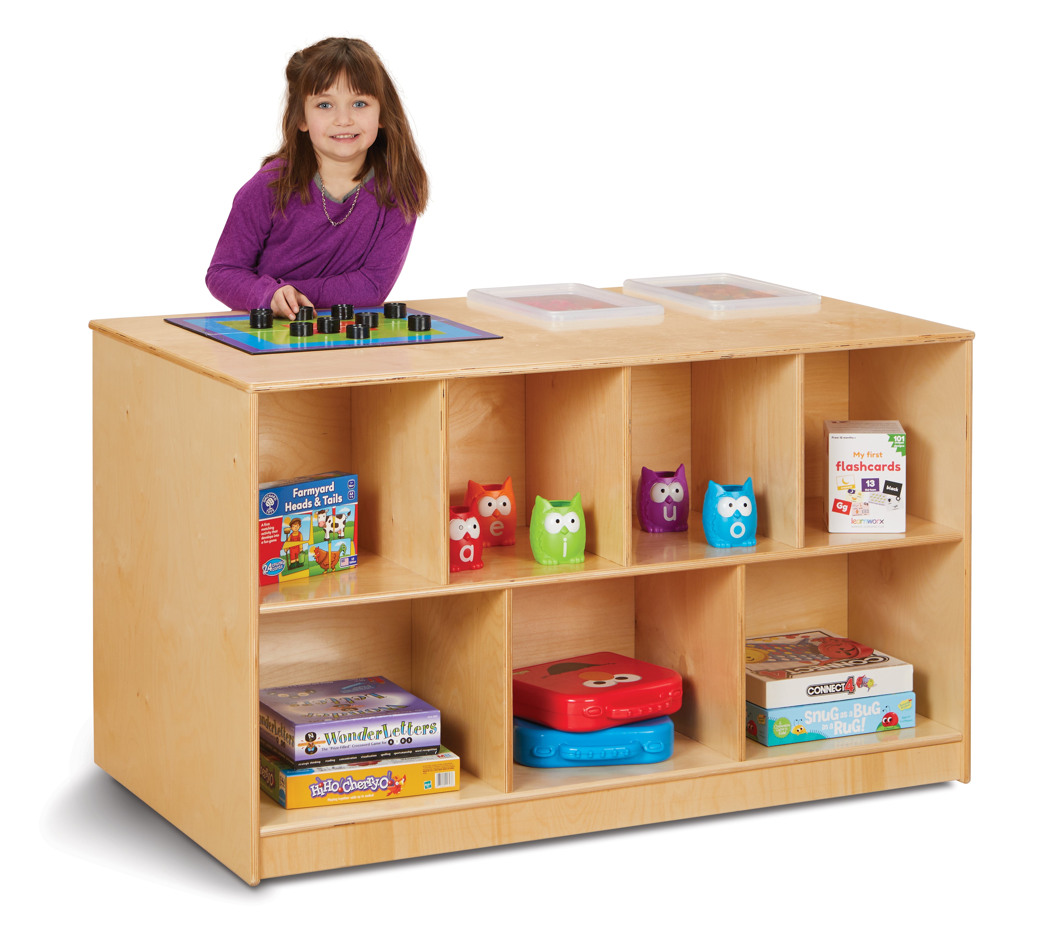 Jonti-Craft® Mobile Twin Storage Island - without Trays