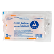 Insulin Syringe - Non-Toxic, Multi-Pack, 0.5 cc, 31G Needle Gauge, 5/16" Needle - 100 pcs per Box, 5 Boxes per Case
