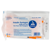 Insulin Syringe - Non-Toxic, Multi-Pack, 1 cc, 27G Needle Gauge, 1/2" Needle - 100 pcs per Box, 5 Boxes per Case