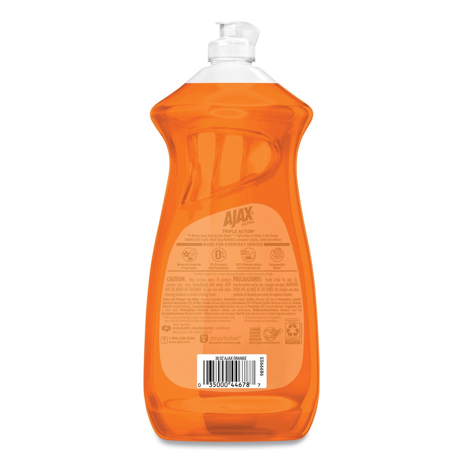 Dish Detergent, Liquid, Orange Scent, 28 Oz Bottle, 9/carton