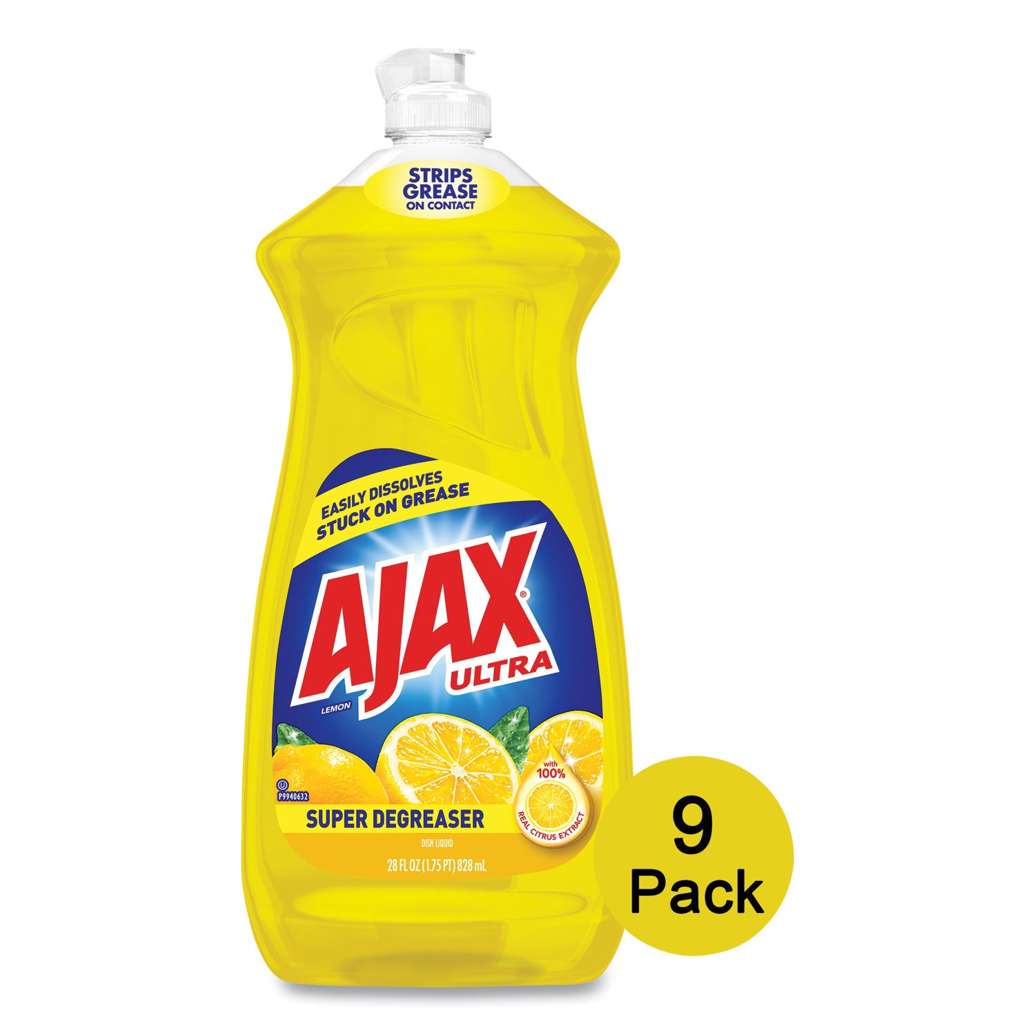 Dish Detergent, Lemon Scent, 28 Oz Bottle, 9/carton