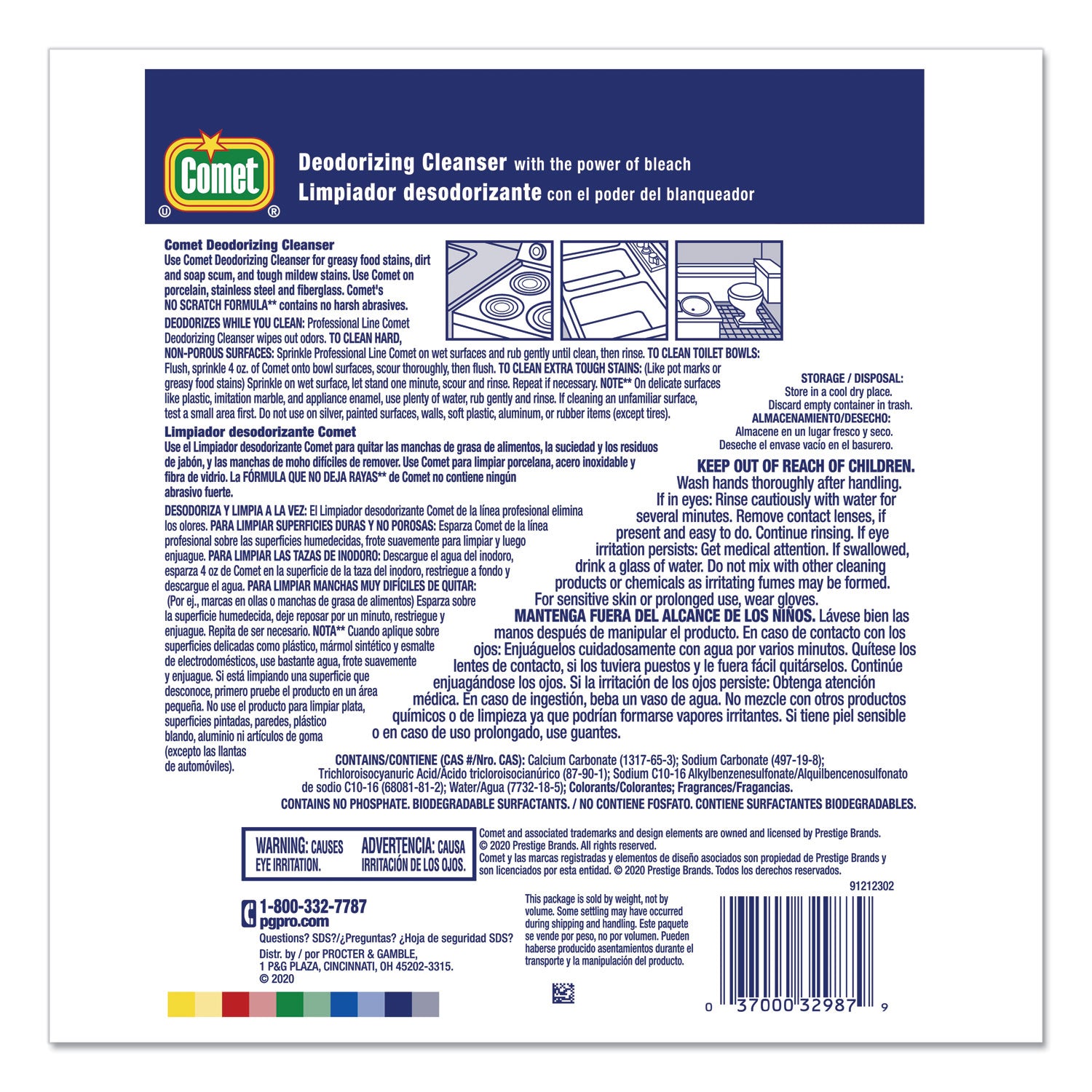 Comet Deodorizing Cleanser - For Multipurpose - 21 oz (1.31 lb) - Recommended For: Stain Remover - Deodorize - 24 / Carton