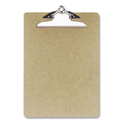 Recycled Hardboard Clipboard, 1" Clip Capacity, Holds 8.5 x 11 Sheets, Brown, 3/Pack