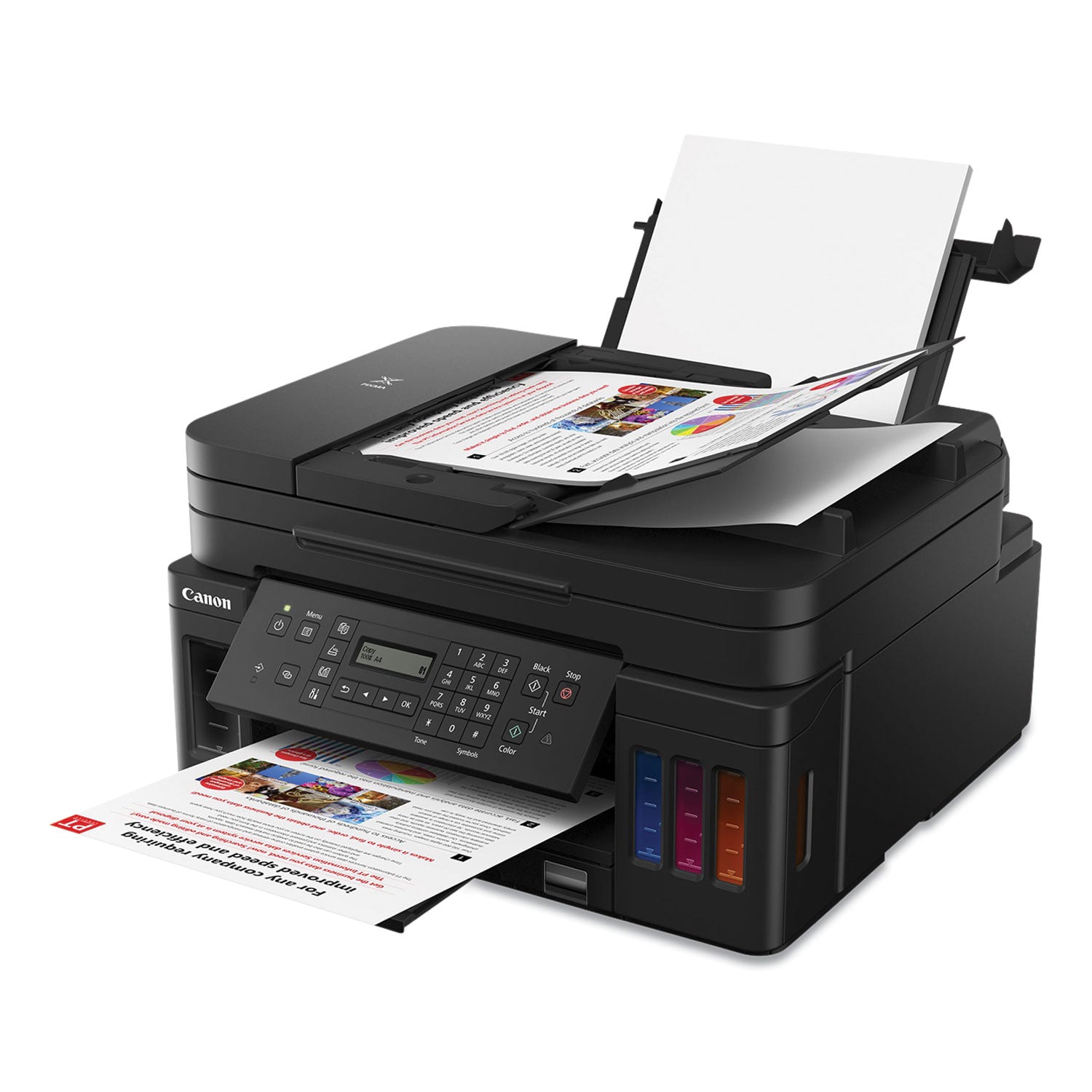 Copier/Fax/Printer/Scanner - 600 x 1200 dpi Print - Automatic Duplex Print - 250 sheets Input - Color Scanner - 1200 dpi Optical Scan - Color Fax - Ethernet - Wireless LAN - Mopria - USB - For Plain Paper Print - 1 Each