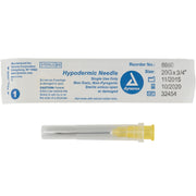 Hypodermic Needle - Non-Toxic, 20G Needle Gauge, 3/4" Needle - 100 pcs per Box, 10 Boxes per Case