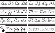 Black and White Cursive Mini Bulletin Board