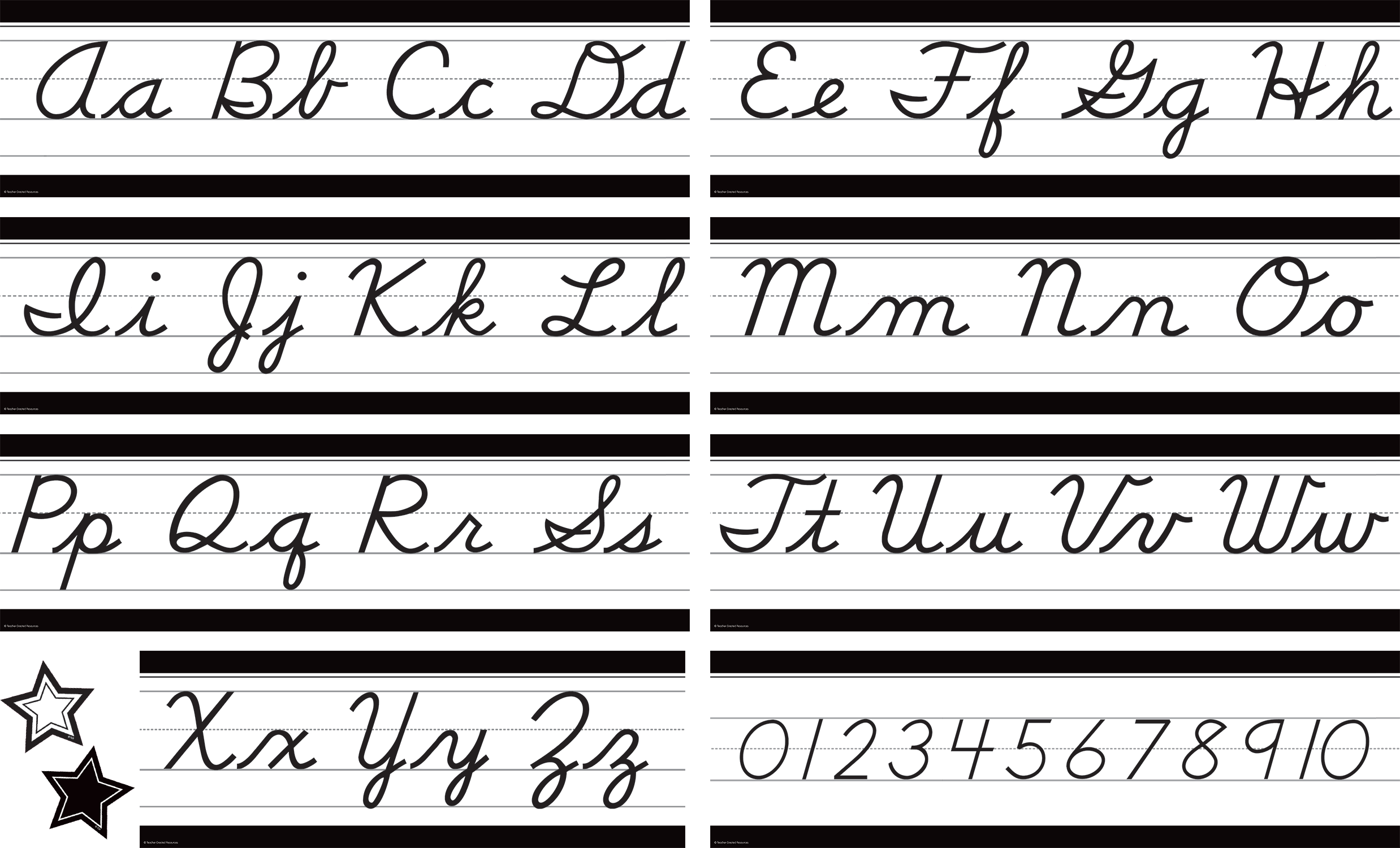 Black and White Cursive Mini Bulletin Board