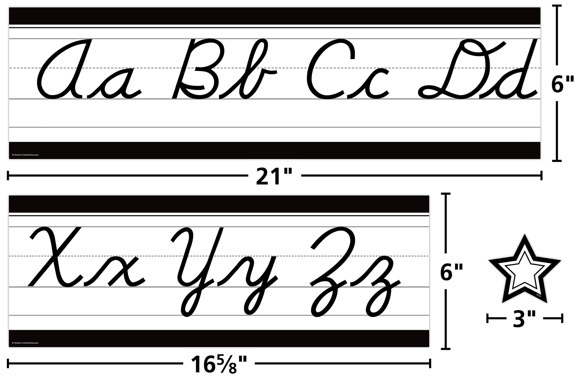 Black and White Cursive Mini Bulletin Board
