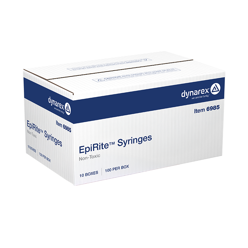 EpiRite Syringe - Luer Slip, 1 cc Capacity - 100 pcs per Box, 10 Boxes per Case