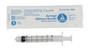 Syringe Without Needle - Non Toxic - Luer Lock, 3 cc - 100 pcs per Box, 10 Boxes per Case