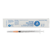 Syringe - Non-Safety with Needle - Luer slip, 1 cc, 25G Needle Gauge, 5/8" Needle - 100 pcs per Box, 8 Boxes per Case