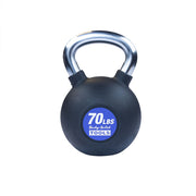Chrome, Rubber Kettlebell 70Lb