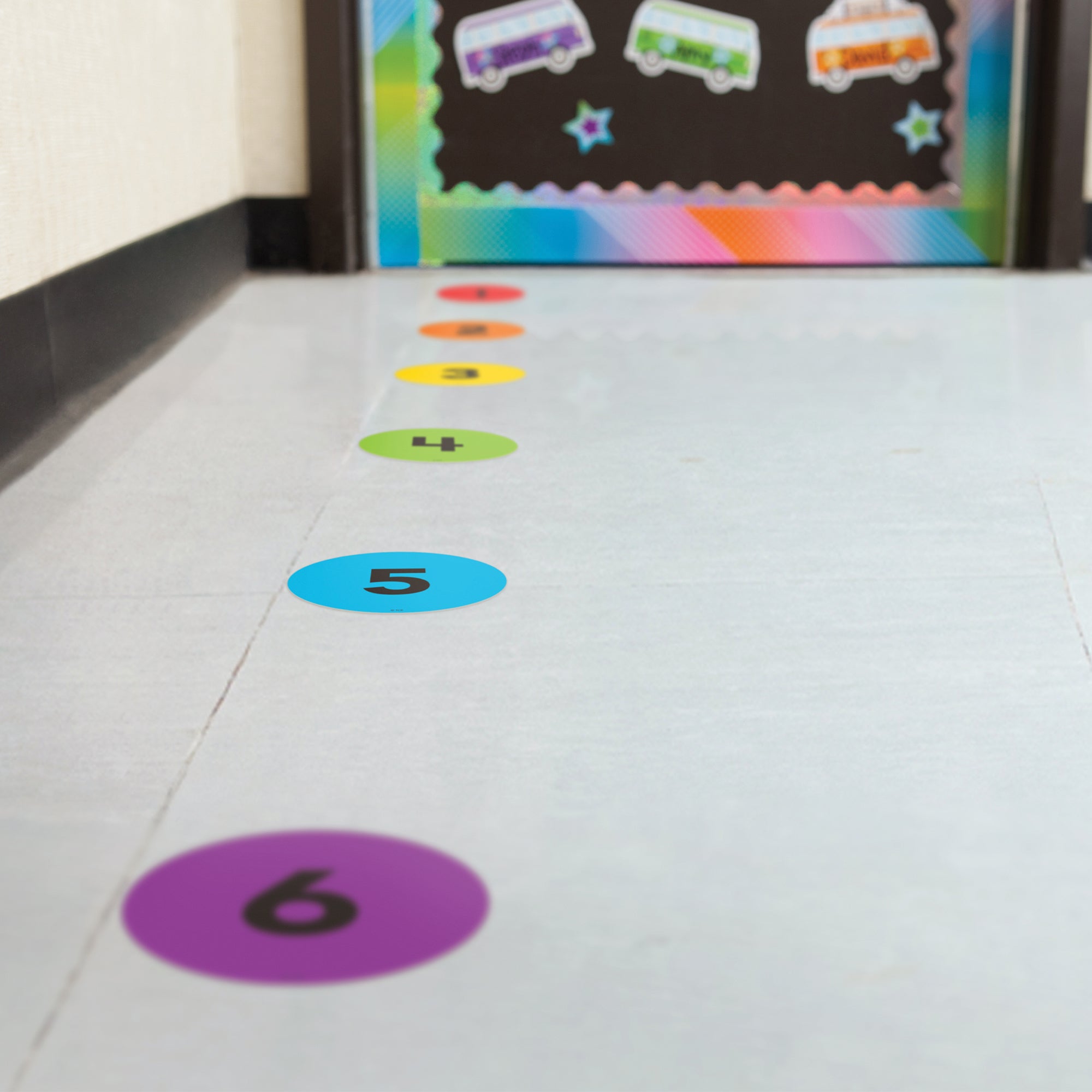 Spot On® Numbers 1-36 Floor Markers, 4"