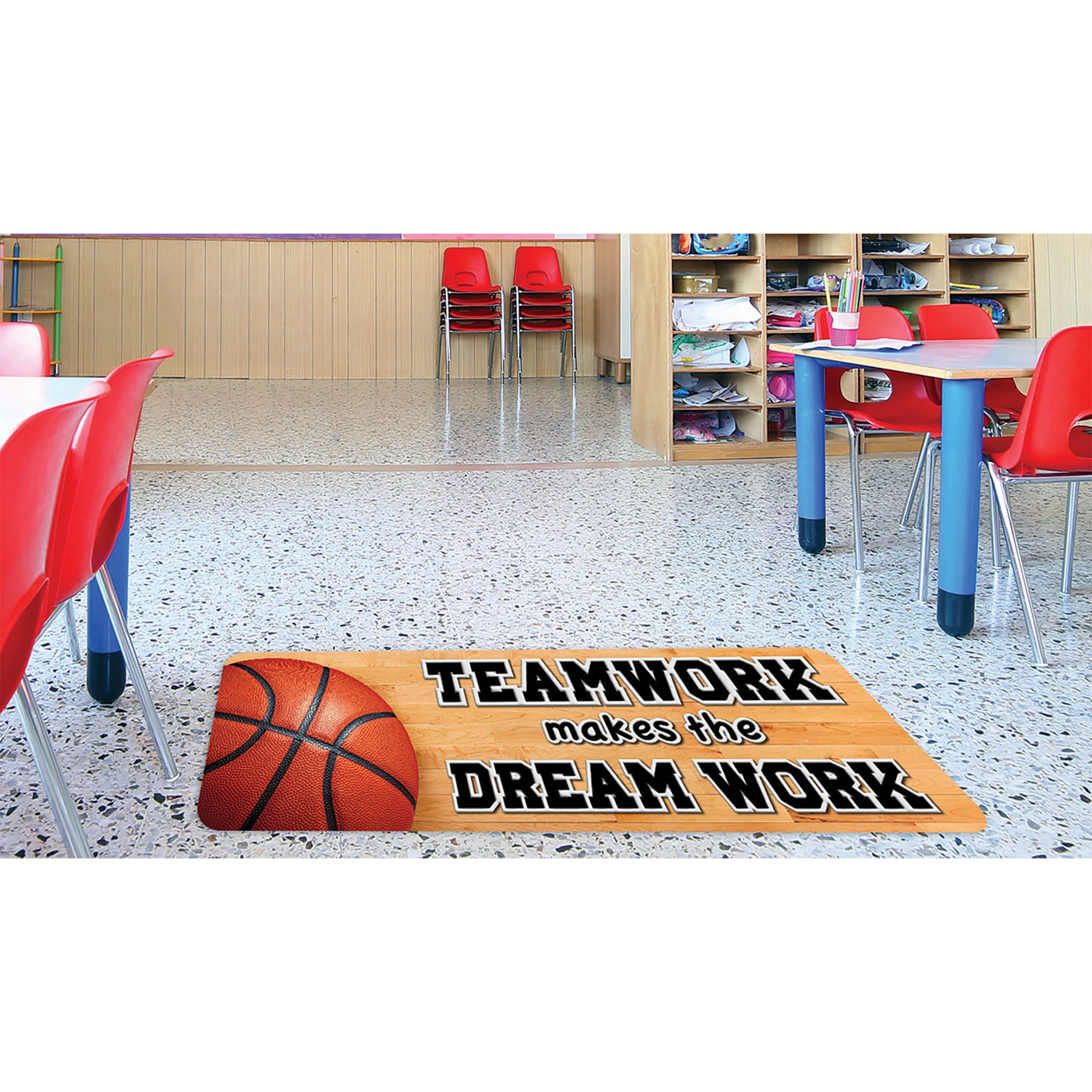 The Original Fun Mat™, Mat Runner, 15.5" x 47", Basketball Teamwork