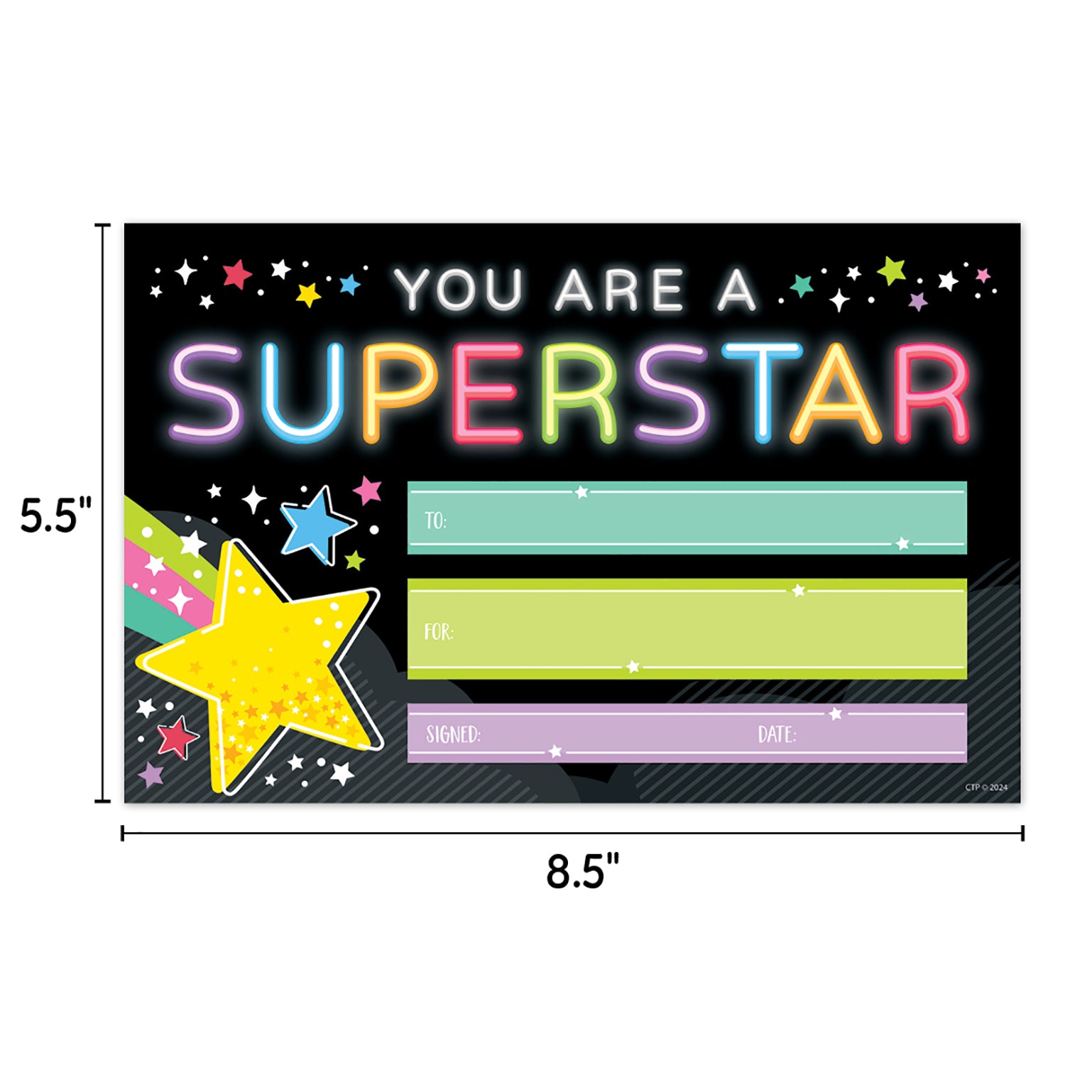 Star Bright Superstar Awards, Pack of 30
