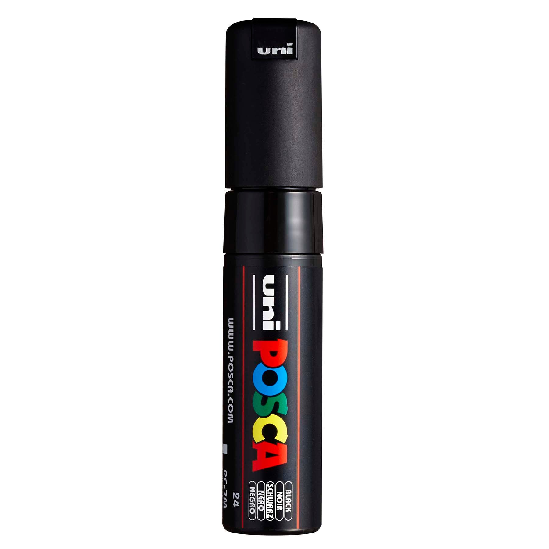 uni® POSCA PC-7M Water-Based Paint Markers, Broad Tip (4.5-5.5mm), Black