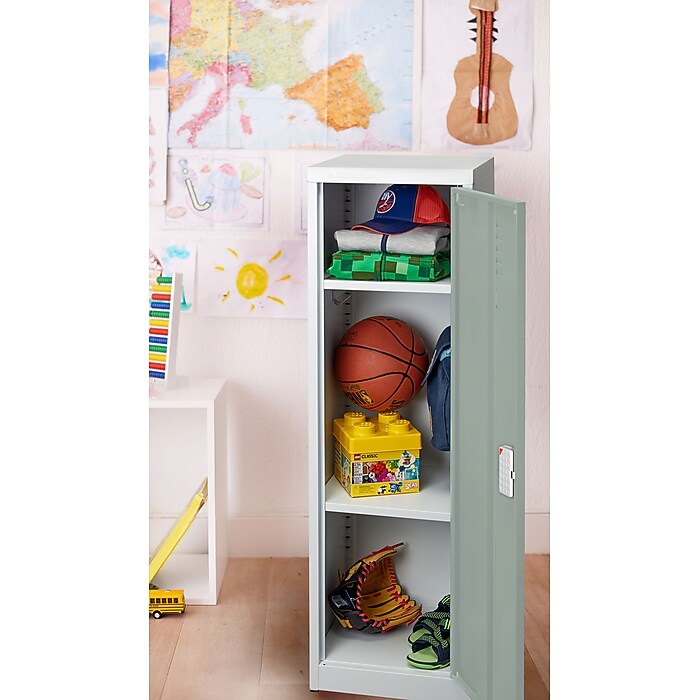 48" H x 15" W Steel Single Tier Storage Locker with Digital Lock, Misty Green