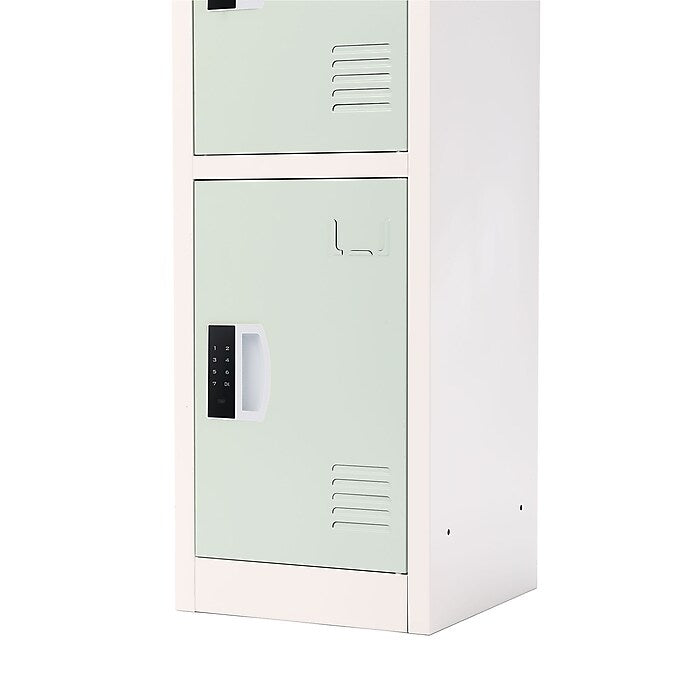 72" H x 12" W  4-Tier Steel Storage Locker with Digital Lock, Misty Green